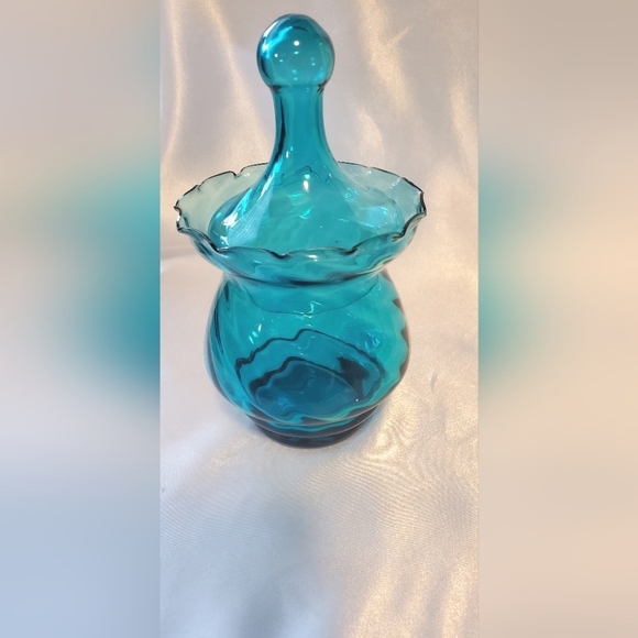 Vintage Epothecary Jar Empoli Style Turquoise - Picture 10 of 16